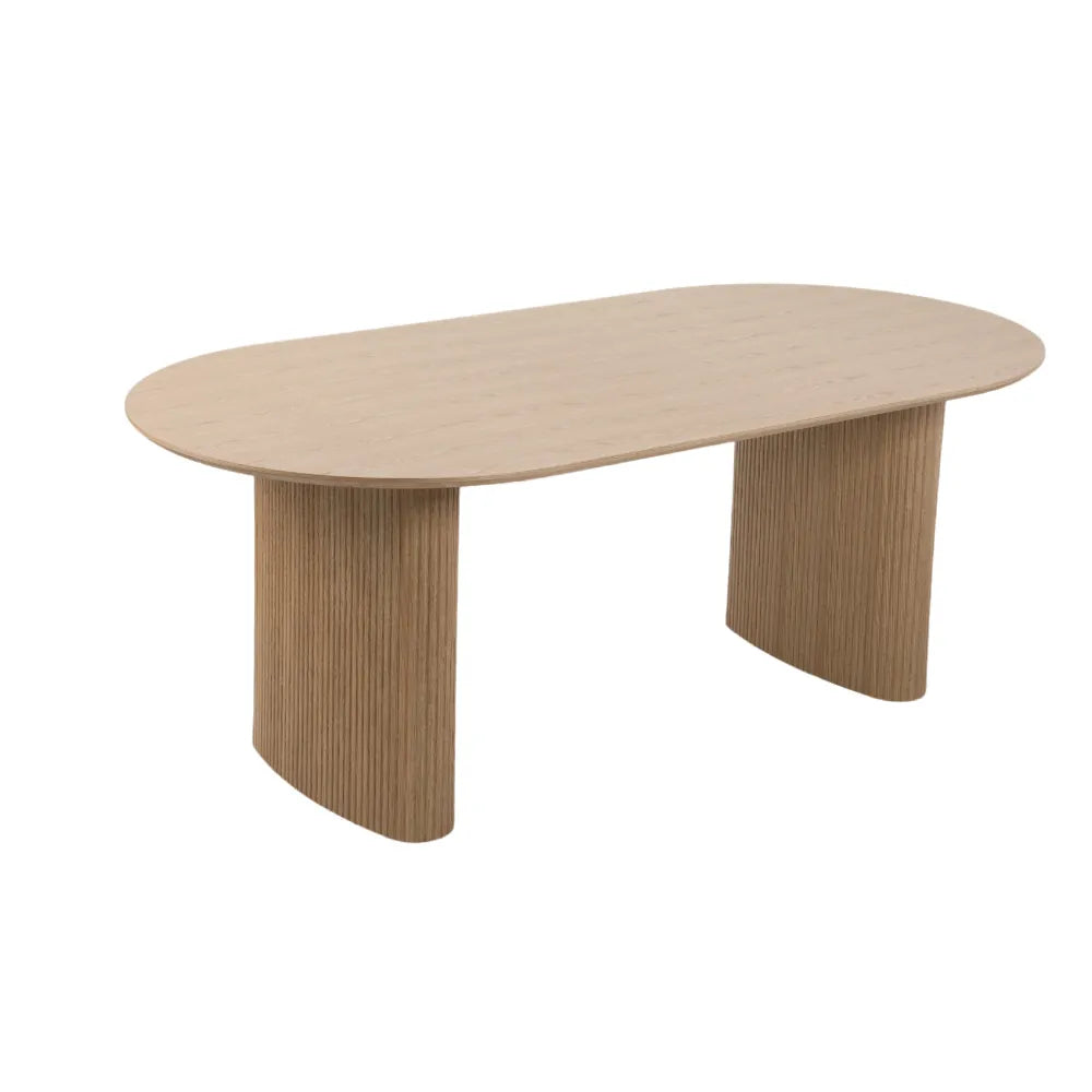 Leo ovalt spisebord 200 cm i eik